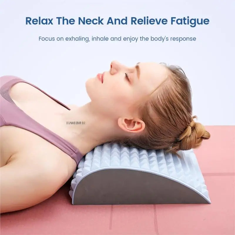 Back Massage Stretcher Cervical Spine Support Chiropractic Lumbar Relief Brace Neck Foot Waist Massage Spine Pillow Pain Relief