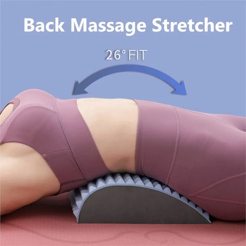 Back Massage Stretcher Cervical Spine Support Chiropractic Lumbar Relief Brace Neck Foot Waist Massage Spine Pillow Pain Relief